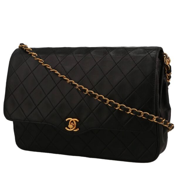 Chanel Vintage handbag in black quilted leather