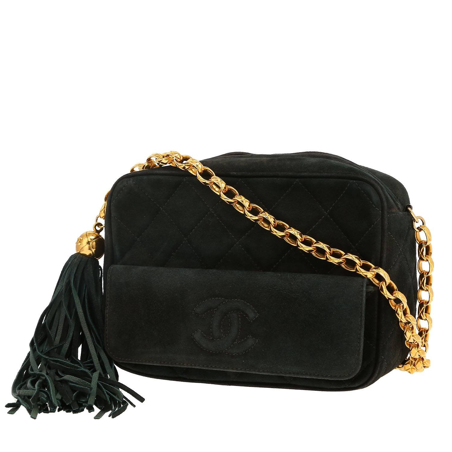 Chanel Vintage handbag in black Veau velours