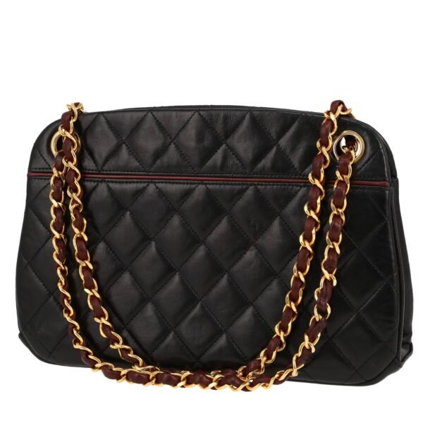 Chanel Vintage handbag in navy blue quilted leather
