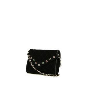 Chanel Vintage shoulder bag in black suede