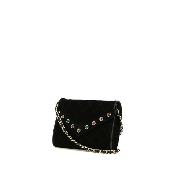 Chanel Vintage shoulder bag in black suede