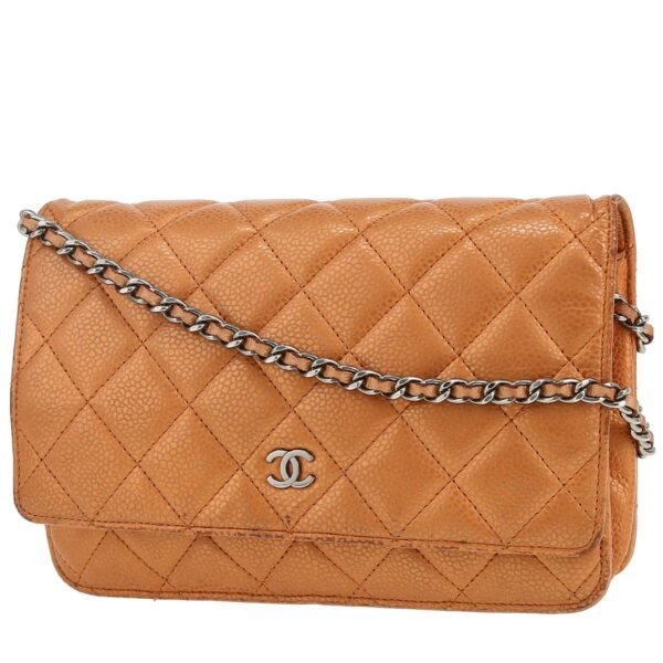 Chanel Wallet on Chain shoulder bag in cuivre quilted grained leather
