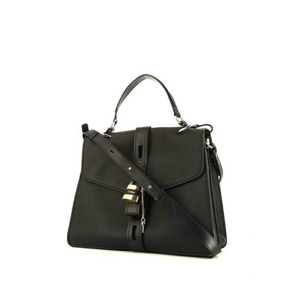 Chloé Aby handbag in black grained leather