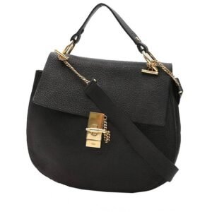 Chloé Drew shoulder bag in black grained leather