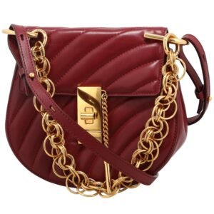 Chloé Drew shoulder bag in burgundy leather