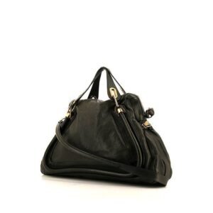 Chloé Paraty large model handbag in dark green leather