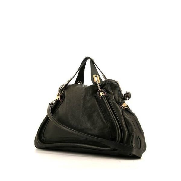 Chloé Paraty large model handbag in dark green leather