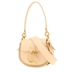 Chloé Tess shoulder bag in beige leather