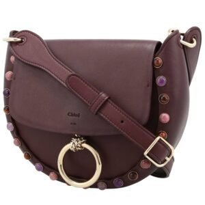 Chloé Tess shoulder bag in plum leather