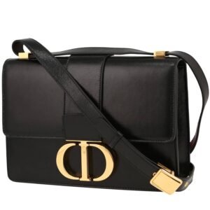 Dior 30 Montaigne handbag in black leather