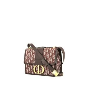 Dior 30 Montaigne handbag in burgundy monogram canvas Oblique