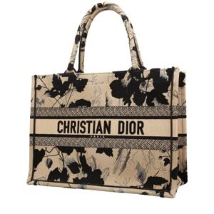Dior Book Tote medium model shopping bag in beige and black canvas