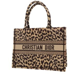 Dior Book Tote medium model shopping bag in brown and beige canvas