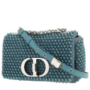 Dior Caro small model shoulder bag in blue leather