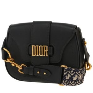 Dior D-Fence shoulder bag in black leather