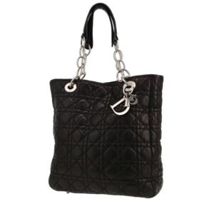 Dior Dior Soft handbag in black leather cannage