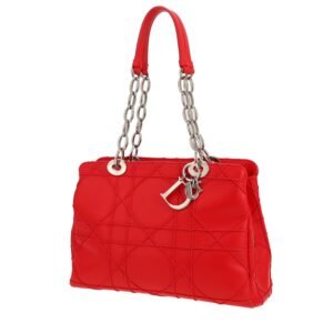 Dior Dior Soft handbag in red leather cannage