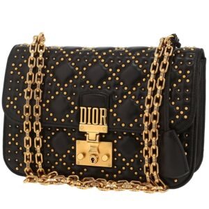 Dior Dioraddict shoulder bag in black quilted leather
