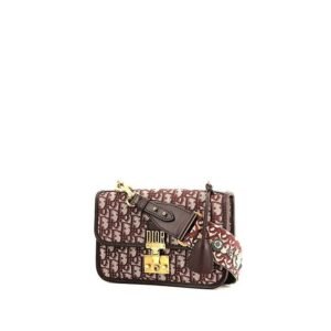 Dior Dioraddict shoulder bag in burgundy monogram canvas Oblique