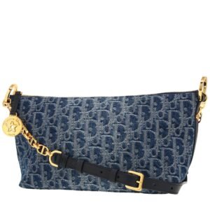 Dior Diorstar handbag in blue monogram denim canvas and blue leather