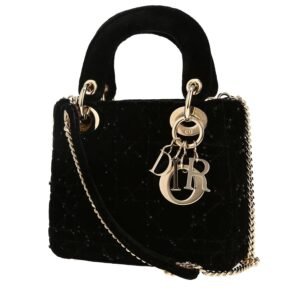 Dior Lady Dior handbag in black velvet