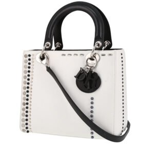 Dior Lady Dior handbag in white leather
