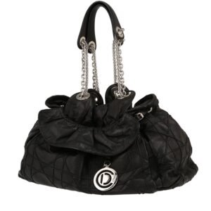 Dior Le 30 shoulder bag in black leather cannage