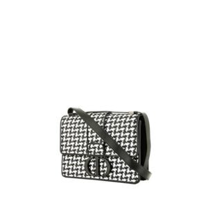 Dior Montaigne handbag in black and white leather