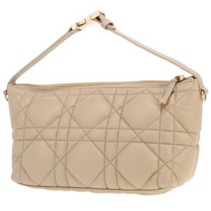 Dior Nomad handbag/clutch in beige leather cannage