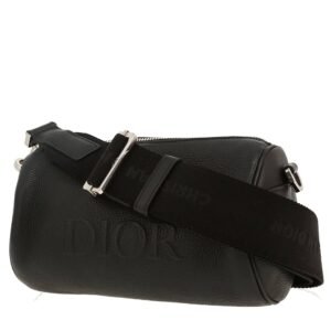 Dior Roller shoulder bag in black grained leather