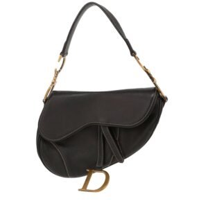 Dior Saddle handbag in black grained leather