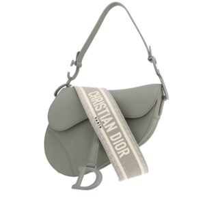 Dior Saddle handbag in grey smooth leather