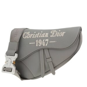 Dior Saddle shoulder bag in grey leather