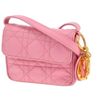 Dior Vintage shoulder bag in pink grained leather