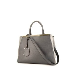 Fendi 2 Jours handbag in grey leather