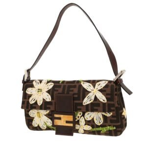 Fendi Baguette handbag in brown logo canvas