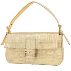 Fendi Baguette handbag in gold logo canvas