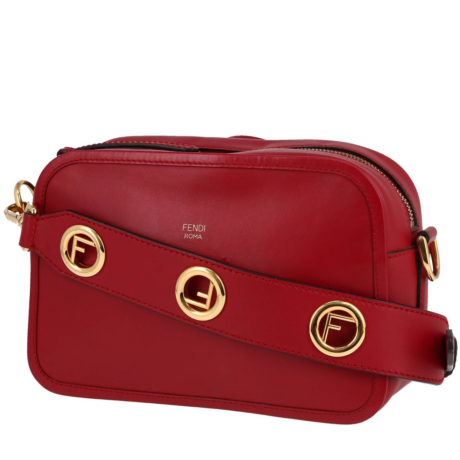 Fendi Camera Case shoulder bag in red leather