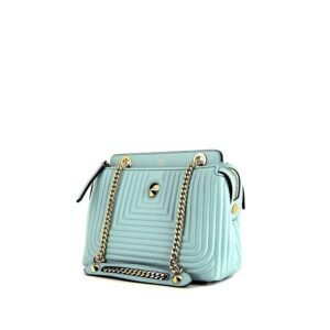 Fendi Dotcom shoulder bag in light blue leather
