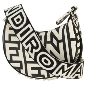 Fendi Fendigraphy shoulder bag in black and white leather