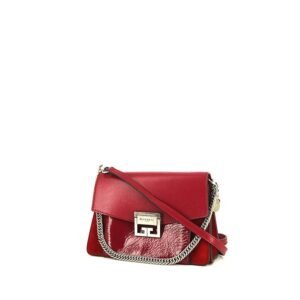 Givenchy GV3 handbag in raspberry pink leather and raspberry pink suede