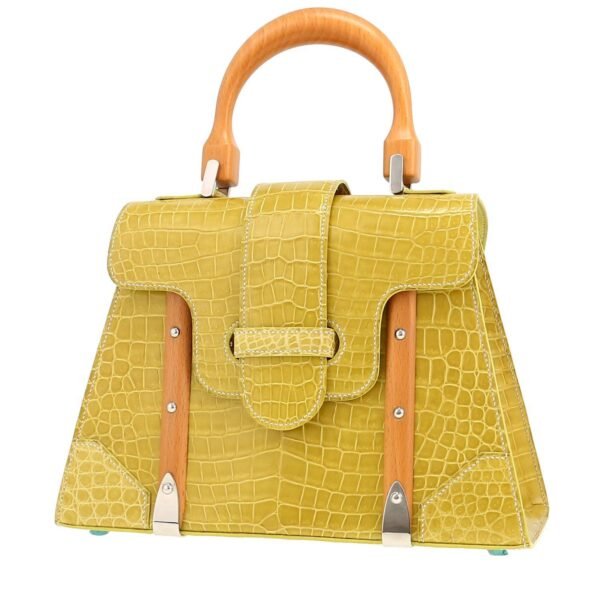 Goyard Saigon handbag in green crocodile
