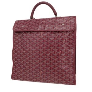 Goyard Saint Leger handbag in burgundy Goyard canvas and burgundy leather