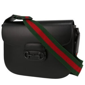 Gucci 1955 Horsebit large model shoulder bag in black leather