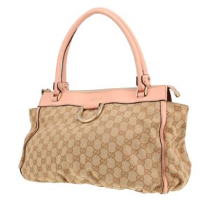 Gucci Abbey handbag in beige monogram canvas and beige leather