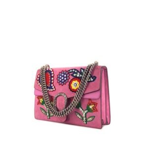 Gucci Dionysus handbag in pink suede