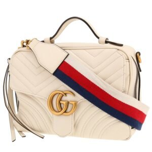 Gucci GG Marmont shoulder bag in white quilted leather
