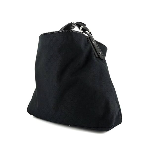 Gucci Mors handbag in black monogram canvas and black leather