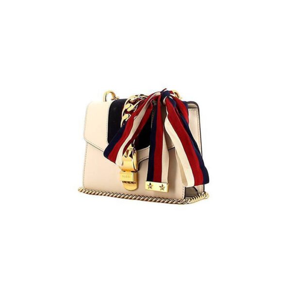 Gucci Sylvie shoulder bag in white leather