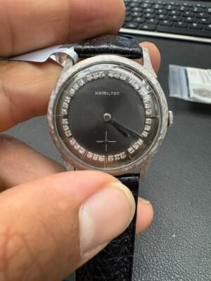 HAMILTON 14K WHITE GOLD DIAMOND DIAL WATCH- WM1889